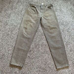 VTG Levis 550 Orange Tab Jeans Mens 34x32 USA Relaxed Tapered Leg Olive Green